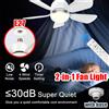 VENUSWING Ventilatore da soffitto 2 in 1 da 16 pollici con luce Ventilatore con telecomando Luci dimmerabili Presa E27 Camera da letto Soggiorno Cucina Ufficio Bagno