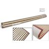 NONE Tappeto in Bambù 80 x 110 cm con Bordo in Tessuto Marrone - Tappetino Naturale ed Ecologico per Soggiorno, Camera da Letto, Cucina o Ingresso - Morbido, Resistente e Facile da Pulire