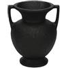 NONE Vaso decorativo Gissed-Nero con manici - 20,5 x 16 x 14,5 cm - Stile classico e minimalista