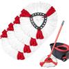 Home Times(家电) Mocio in microfibra per Vileda Turbo 2 in 1, testina per mocio Vileda Turbo Spin Mop Easy Wringing 2 in 1, mocio spin per tutti i tipi di pavimenti
