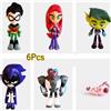 HEROCROSS New teen Titan Go action figure Robin elettronico Beast Boy Spark Crow Si Qi set ornamenti giocattolo fatti a mano per bambini regali congelati