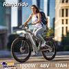NONE RANDRIDE YG90 Bicicletta Elettrica 27.5 Pollici, Motore 1000W, Batteria 48V17AH, 7 Velocità, Display LCD a Colori, per Adulti