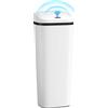HOMCOM Cestino Automatico da Cucina Fine 50L, Doppia Modalità di Apertura, Sensore di Movimento Senza Contatto, Bianco