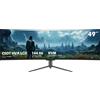 NONE Monitor da gioco TITAN ARMY C49SHC da 49 pollici, pannello CSOT HVA 3840*1080, schermo curvo extra-large 32:9, alta frequenza di aggiornamento di 144Hz, schermo diviso intelligente PIP/PBP,