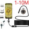 AnovaTec Telecamera Endoscopica 1-10m, Videocamera per Telefono Android Tipo C USB, Boroscopio Impermeabile 7MM per Ispezione Auto, Obiettivo per Videocamera