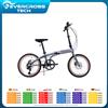 Bicicletta pieghevole EVERCROSS TECH da 20 pollici-7 velocità-telaio in alluminio ultraleggero-freno a disco-EM1