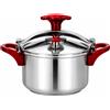NONE Pentola a Pressione MR in Acciaio Inox | Pentola a Pressione ad Alta Sicurezza | Compatibile con Induzione, Gas, Vitroceramica ed Elettrica | Cottura Rapida