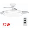 OSTARKDOM Ventilatore da Soffitto OStark con Luce LED Retrattile 106cm, 3 Pale, Potenza Totale 72W, Senza APP, con Telecomando, Timer, 6 Velocità, 3 Temperature di Luce, Funzione Estate-Inverno, Silenzioso,