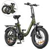 NONE ENGWE Ulzomo Bicicletta Elettrica Pieghevole da 20 Pollici, 250W, Autonomia 89KM, Batteria 13Ah, Bici Elettrica Progettata per l'Outdoor, E-Bike 7-Run