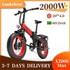 NONE Bicicletta Elettrica Lankeleisi 20 Pollici X2000 Max, Batteria al Litio 48V20Ah, Doppio Motore 2000W, Freni Idraulici