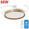 NONE Ventilatore da Soffitto Ostark con Luce LED Retrattile 106cm, 4 Pale, Controllo tramite APP e Telecomando, Potenza Totale 66W, Timer, 6 Velocità, 3 Temperature di Luce, Funzione Estate-Inverno,