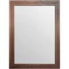 NONE Specchio da parete rettangolare 50x70 cm con cornice in legno rustico scuro per soggiorno, corridoio, camera da letto - Marcodecor