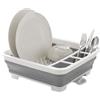 SWEET HOME Scolapiatti Pieghevole in Silicone (Bianco e Grigio) - Sweet Home