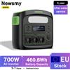 NONE Stazione di Alimentazione Portatile Newsmy N7576 700W, Generatore Solare 460.8Wh con Batteria LiFePO4, Backup Domestico, Campeggio all'Aperto, Alimentazione Mobile