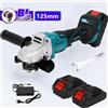 bromose Smerigliatrice Angolare Elettrica Brushless 125MM, 3 Velocità, Senza Fili, Utensile da Taglio per Lavorazione del Legno, Compatibile con Batteria Makita 21v