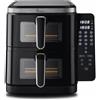 NONE Friggitrice ad Aria Doppia 11L (2x5,5L) 2800W con Schermo Touch Digitale, Finestre Trasparenti e Programmi Intelligenti
