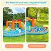 NONE Parco acquatico gonfiabile per bambini con scivolo e piscina, castello gonfiabile acquatico per bambini, parco giochi acquatico da esterno per giardino, con soffiatore, dimensioni gonfiabili: