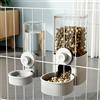 NONE Set di due pezzi Nuovo dispenser automatico per cibo/acqua per animali domestici Tepy, set di alimentatore e abbeveratoio automatico per gatti con ciotola a gabbia