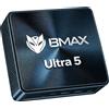 NONE AI Mini PC BMAX B11 Pro | Intel Core Ultra 5 115U | 16GB LPDDR5 + 512GB SSD | Windows 11 Pro | Grafica Intel | Triplo Schermo 4K@60Hz | WiFi 6 | LAN 2.5G | Type-C | BT 5.2