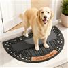 NONE Tappeto d'ingresso semicircolare in stile rustico, tappeto decorativo per la casa, zerbino antiscivolo e resistente, tappetino per animali domestici, resistente allo sporco