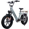 NONE KINGBULL Voyager 2.0, bicicletta elettrica 250W, batteria rimovibile 48V 15Ah, max 25km/h, fino a 100km, Shimano 7 velocità, pneumatici 20"x4.0" tutto terreno, display smart, freni idraulici,
