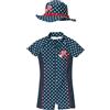 Playshoes Costume Intero e Cappello da Sole con Protezione UV 50+, Costume da Bagno