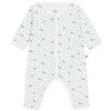 Petit Bateau Pigiama Bambino Senza Piedi in Cotone Stampato Volpe, 3M, Bianco/Giallo