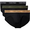 Calvin Klein Slip Uomo, Nero W/Bronzo Flash WB/Nero/Oliva, L