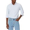 Amazon Essentials Camicia Oxford Elasticizzata da Uomo a Maniche Lunghe Regular Fit (Disponibile nelle Taglie Big & Tall), a Righe Verticali Blu Cipria, 4X-Large Big Tall