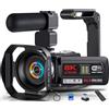 LOENTIR Videocamera 8K 64MP Videocamera IR Visione Notturna Vlogging Camera Zoom 18X WiFi Fotocamera Digitale per YouTube 3.0 '' Videocamera Touch Screen con Scheda SD da 64 GB, 2 Batterie, Telecomando