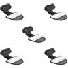 NeaxgeandX Set di 5 tappi antipolvere autoadesivi per porta di ricarica per cellulare, ultrasottili, accessori per sostituzione delle parti stile 2, colore nero