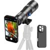 APEXEL Obiettivo zoom 20-60X con custodia integrata per iPhone 16 Pro, teleobiettivo professionale