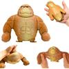 Lebenistgut Gorilla Antistress, Gorilla Stress Toy, Cute Squishy Morbido Spremere Squeeze Giocattoli, Giocattolo Antistress Gorilla Marrone Adatto per Adulti & Bambini Sollievo Dallo Stress