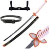 Hashiman Katana Demon - Vera Manga Sciabola + Porta Spada di Legno + Cintura - Catana Giapponese Decorazione Cosplay Giocattolo per Bambini Adulti Gioco Costumi (Kocho Shinobu)