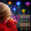 VorPrillynt 16pcs LED Luminosa Flying Giocattoli, Elicottero Volare Giocattolo, Giocattoli a Fionda Illuminati, Flying Lanciatore, Slingshot Razzo per Bambini, Giocattolo Elastico Powered Sling Shot razzo Copters