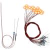 Evemodel 20Pz. 0603 SMD LED gialle precablate modello diodi lampada con regolatore di tensione con cavo PTFE da 50 cm per decorazione di modellini