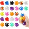 Auauraintt 24 Pezzi Palline Antistress Bambini, Palla da Stress Squeeze Toy | Giocattoli da Decompressione Palline, Giocattolo per Alleviare lo Stress per Bambini e Adulti per Ridurre l'Ansia e Calmare