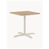 Cinas Tavolino da balcone con piano in legno di teak Mood, 70 x 70 cm -