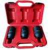 MIRSTORE Set 3 Chiavi a Bussola Poligonali Millerighe Rinforzate ad Impatto Attacco Quadrato da 1/2 (12,7 mm) Misure 30-32 - 36 mm