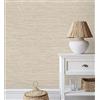 GAULAN 681837 - Carta da parati in vinile ecologico texture fibra di canapa sfondo beige chiaro per pareti soggiorno cucina bagno corridoio mobile sala - Rotolo di 10 m x 0,52 m