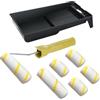 Luziyun Rulli per Verniciare Set, Rullo Pittura Piccola, 8 Kit Rullo Per Pittura Antigoccia Qualità Professionale, Rullo per Pittura con Vassoio,Pennello, Rullo per Muri Lisci Tinteggiare Decorazioni Casa