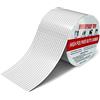 GEFONG Gomma Butilica Impermeabile Nastro in Foglio di Alluminio Lunghezza 5m Larghezza 10cm Nastro di Riparazione per Condotti Tetto Grondaia Riparazioni Interne ed Esterne 1 Rotolo