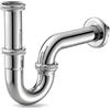 KELVYNTA Sifone Lavandino Bagno in Acciaio Inox 1 1/4″ con Guarnizione, Tubo Scarico Lavabo Regolabile, Antiodore e Antiblocco, Sifone per Lavabo Universale Bagno e Cucina