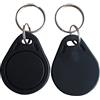 YARONGTECH® ISO14443A RFID Portachiavi 13,56MHz Nero vicinanze ABS Tag NFC IC RFID 1k, per controllo accesso (confezione da 100)