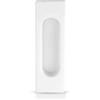 JUVA Maniglia per porta scorrevole in metallo [SOTTO] Maniglia per porta scorrevole, rivestimento bianco opaco, maniglia rettangolare 125 x 40 mm, maniglia per mobili per ingresso I maniglia per porta