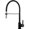 EVHOC Rubinetto Lavello Cucina con Doccetta Estraibile, Nero, TAHLIA | Miscelatore Monocomando con Doccetta Estraibile, Girevole a 180°, Made in Italy