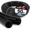 Kalitec Tubo Corrugato Twin NW 16-50m Tubo Divisibile Protezione Cavi | Tubo vuoto richiudibile in PP-UV resistente ai raggi UV per fotovoltaico e auto - Protezione contro morsi di martore