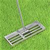 VELPAX Rastrello livellatore per Prato, 76 x 25 cm,Professionale Livellatore Prato,Rastrello Tagliato al Laser Con Barra Metallica Regolabile e Manico in Gomma Antiscivolo, Ideale Per Patii e Giardini