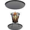 HEAT Outdoor Living Piastra Base Diametro Ca. 50 cm - Acciaio Nero - Protegge La Superficie Dal Calore - Ø50 cm