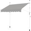 Yaheetech Tenda da Sole per Balcone Esterno Veranda a Bracci Estensibili con Manovella Regolabile Telo Avvolgibile Retrattile Resistente ai Raggi UV Telaio Telescopico 250 x 120 cm Grigio Chiaro